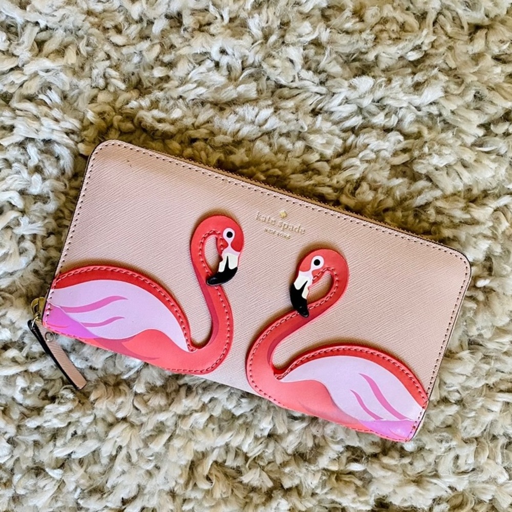 Kate Spade By The Pool Flamingo Full Size Wallet